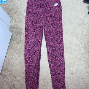 NIKE Running leggings. Leopard pink Size Medium.